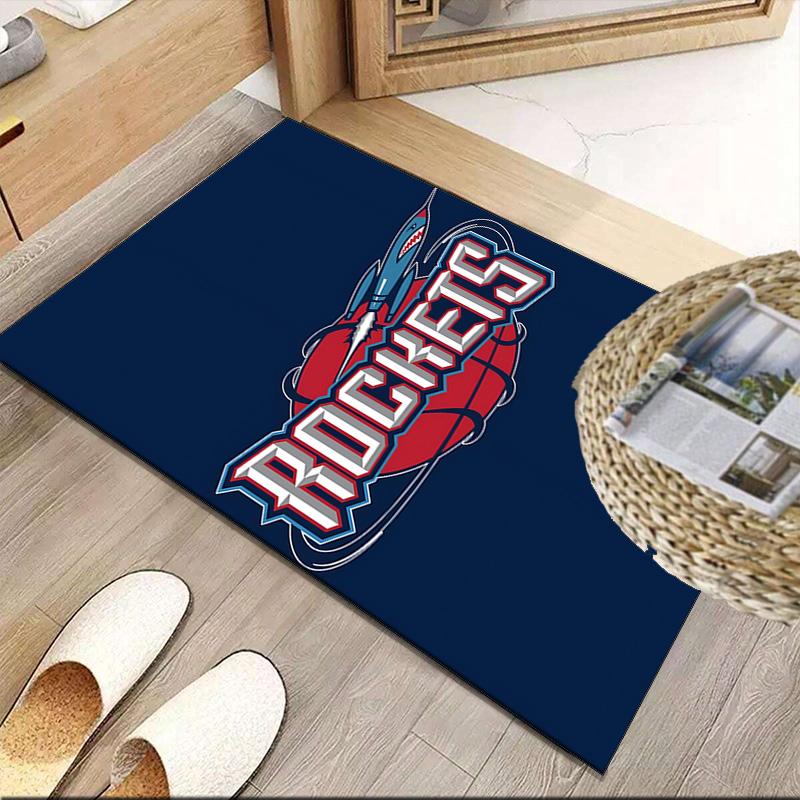 Rockets Basketball Team Carpet, Kitchen Rugs, Yoga Mat, Non-Slip Mats, Rug for Bathroom, Living Room bedroom, Camping Rugs Christmas Gift