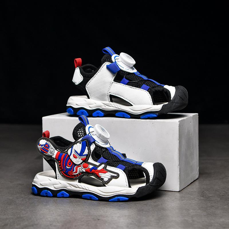 Обувь для пляжа Ultraman Luminous Baotou для мальчиков, летняя, новая, средняя, для детей, с сетчатой поверхностью, дышащая обувь