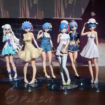 Весь набор аниме «Жизнь в другом мире от нуля» Фигурка REM Emilia ПВХ Фигурка