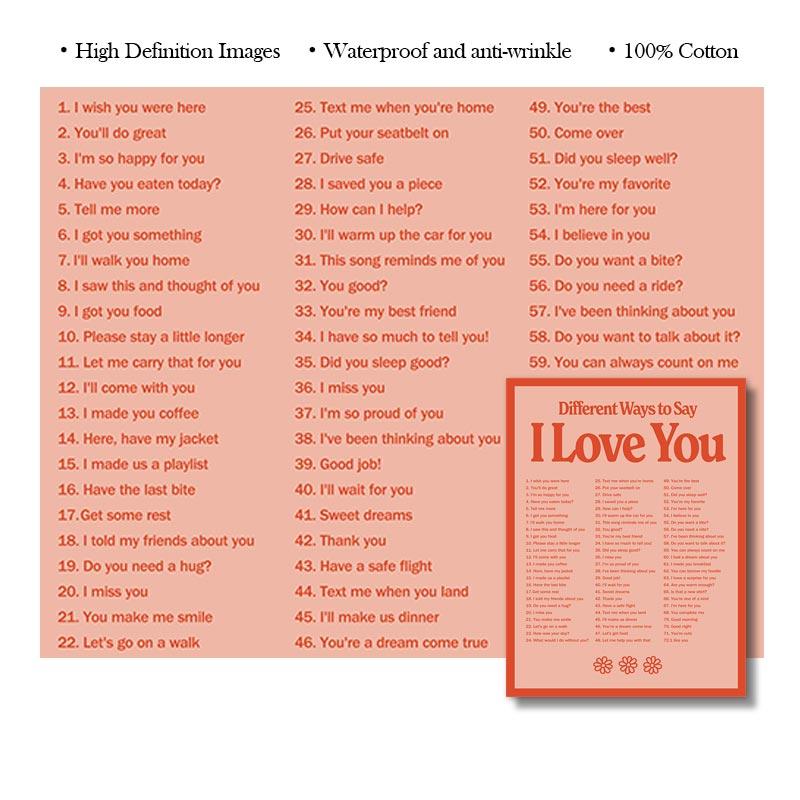 Современный постер Разные способы сказать «Я люблю тебя» Картина на холсте Скандинавское слово Цитата Печать Модные картины Настенное искусство Украшение дома