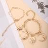 Golden Metal Collarbone Chain Geometry Cowboy Cowgirl Choker Fashion Multilayer Necklace  Seaside