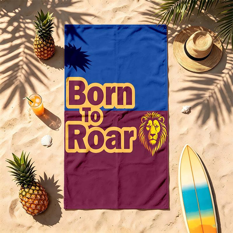 Brisbane Lions (5) Theme Beach Towel Sand Resistant Soft And Comfortable Suitable For The Pool Camping Yoga And Diving A Travel Essential