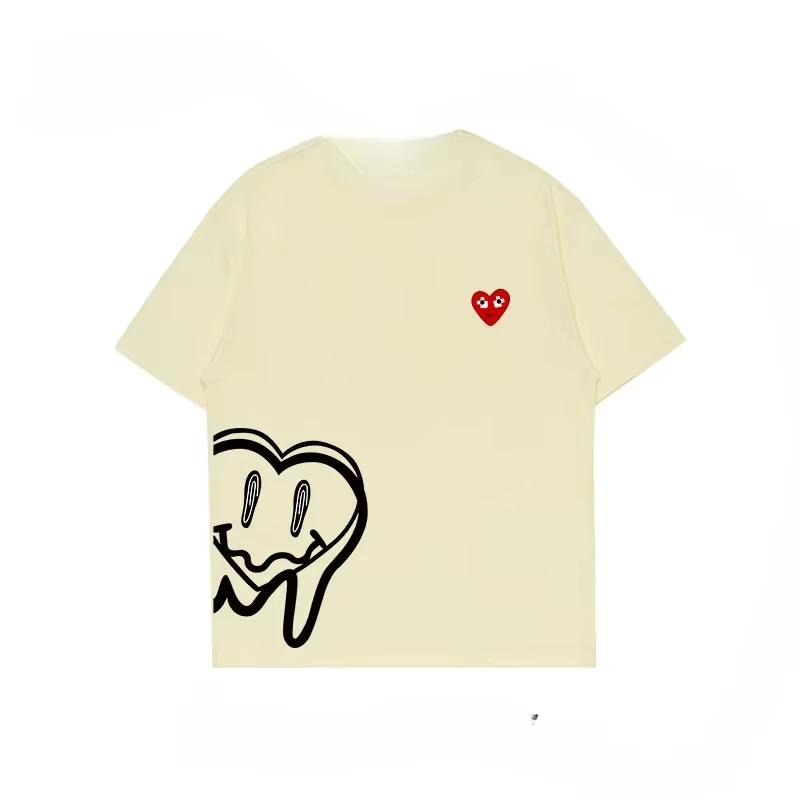 Summer fashion top: Loose neutral pure cotton American T-shirt daily wear for couples short-sleeved men pure cotton 2025