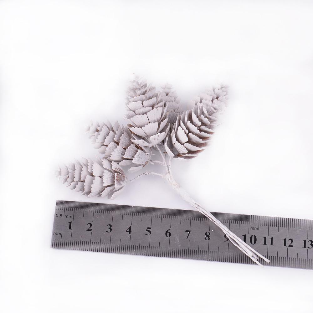 Белоснежные сосновые шишки искусственный букет растений рождественское украшение для дома декор рождественской елки рождественские аксессуары для венка