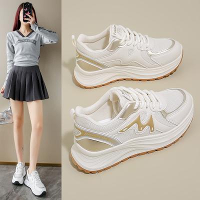 Модная спортивная обувь для женщин 2025 Весна Новинка Супер Горячие Универсальные Противоскользящие Повседневные Женские Туфли Мягкая Подошва Беговые Маленькие Белые Туфли