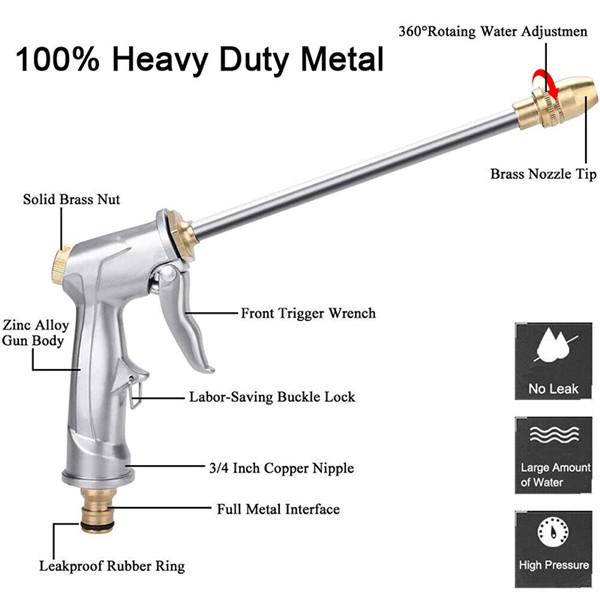 Металлический пистолет- насадка с высоким давлением, для мытья автомобиля