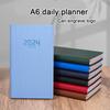 (Can Engrave Logo) A6 Student Time Planner, 2024 Small Schedule, Hand Ledger, Business Notebook, 365-day Daily Planner, Memo, Notepad