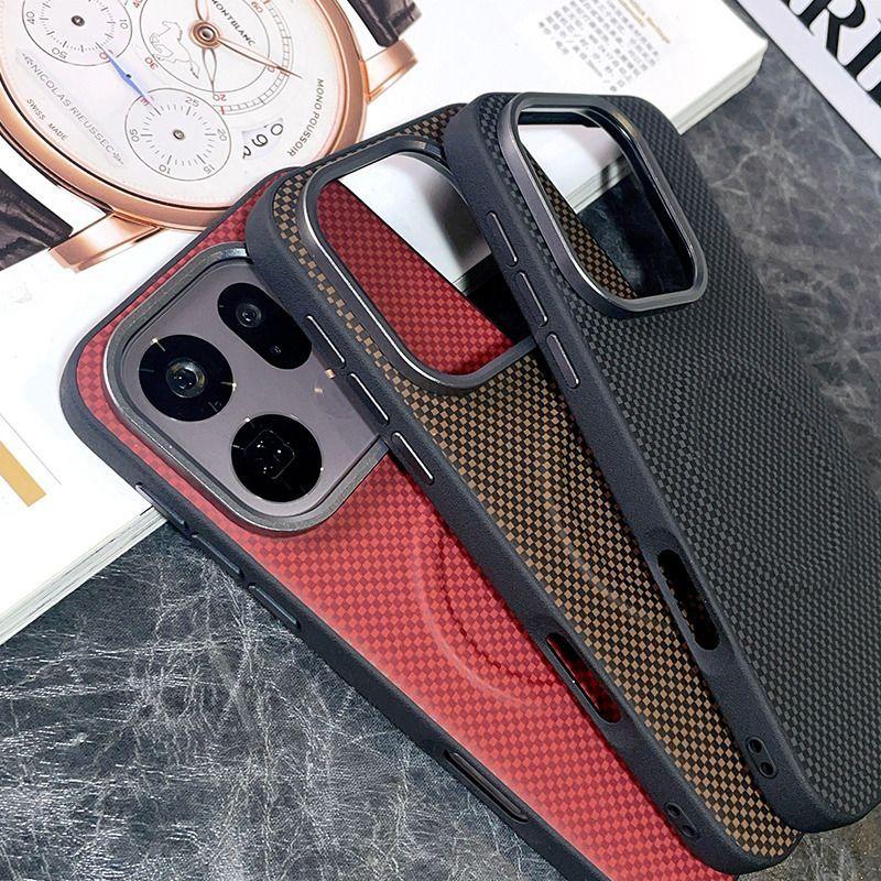 Чехол для OPPO Find X9 Pro Модный Жесткий ПУ Клетка Магнитный MagSafe Защитная Задняя Крышка Чехол Для OPPO Find X9 X9Pro Корпус Телефона