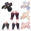 Women Sheer Lace Gloves Vintage Floral Wrist Gloves Fingerless Bridal Gloves for Derby Tea Party Opera Evening Prom Cosplay