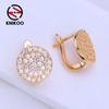 Clip Earrings For Women Fashion Cubic Zirconia Round Stud Earrings Jewelry For Wedding Party Gifts
