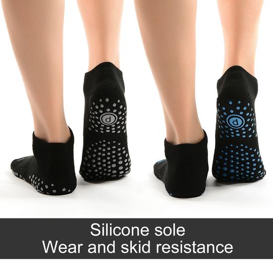 2 Pairs Non-slip Yoga Socks Short Tube Soft Breathable Cotton Socks Professional Dance Ballet Pilates Fitness Women Sports Grip Socks