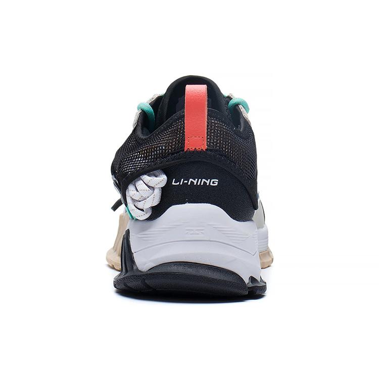 Li Ning Амортизация для улицы, Износостойкие Низкие Беговые Кроссовки Мужские Черно-белые ARDS001-4