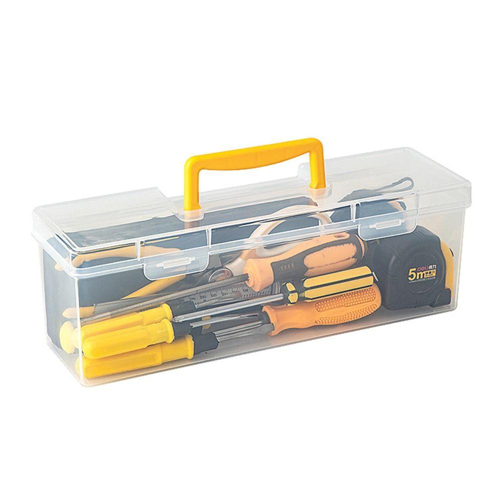 Transparent Hardware Tool Box Plastic Parts Box Portable Tool Storage Box