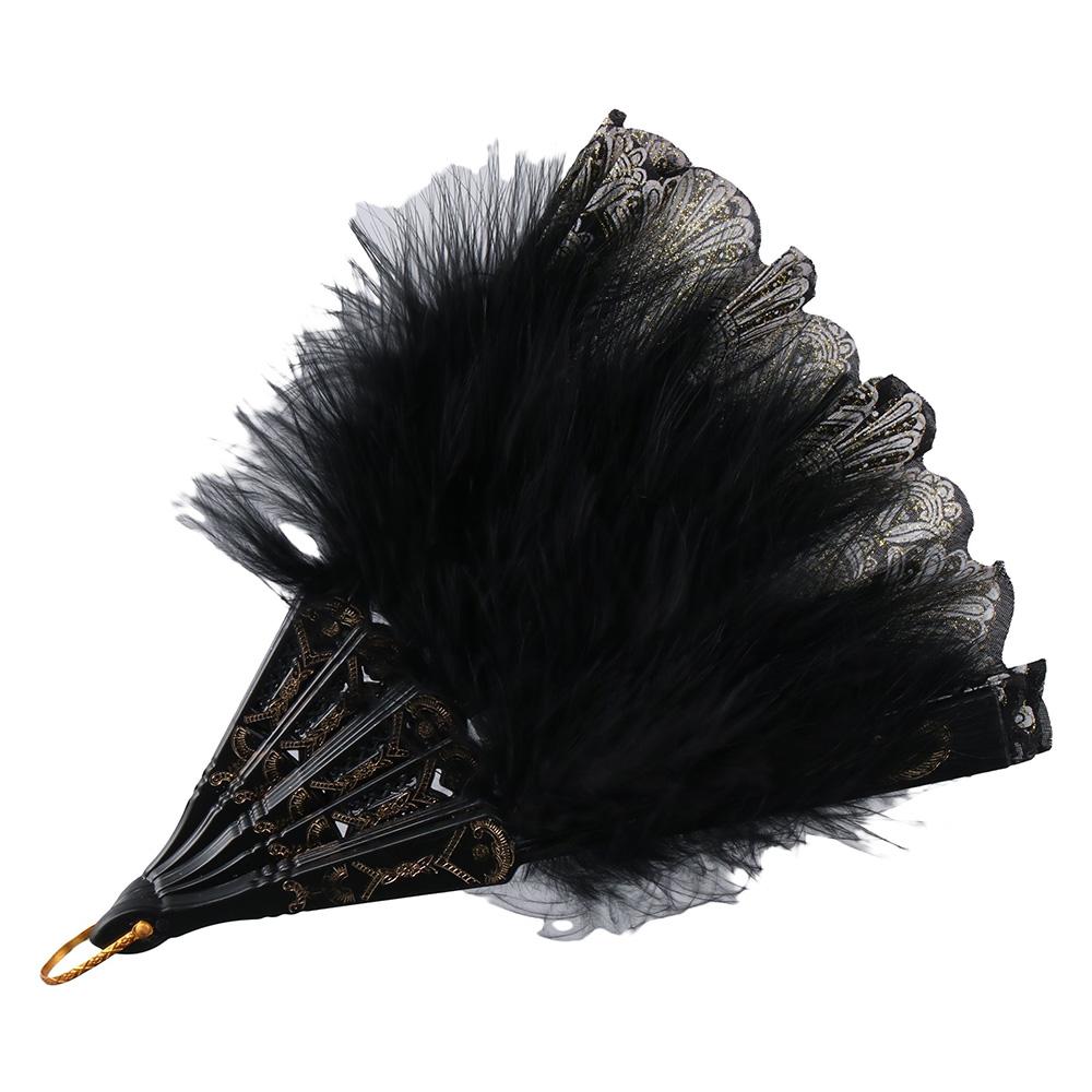 Accessories Handmade Sweet Fairy Girl Party Decor Wedding Gift Feather Folding Fan Dance Hand Fan