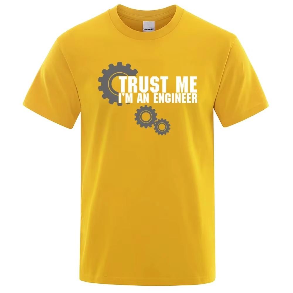 Trust Me I'M Engineer Hip Hop Men T-Shirt Oversized High Quality Tee Clothes Summer Harajuku Street Cotton Casual Loose TShirts