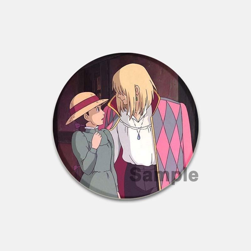 58 мм Ghibli Studio брошь мультфильм «Ходячий замок Хаула» значки для косплея эмалированные булавки коллекция нагрудник для рюкзаков декор одежды