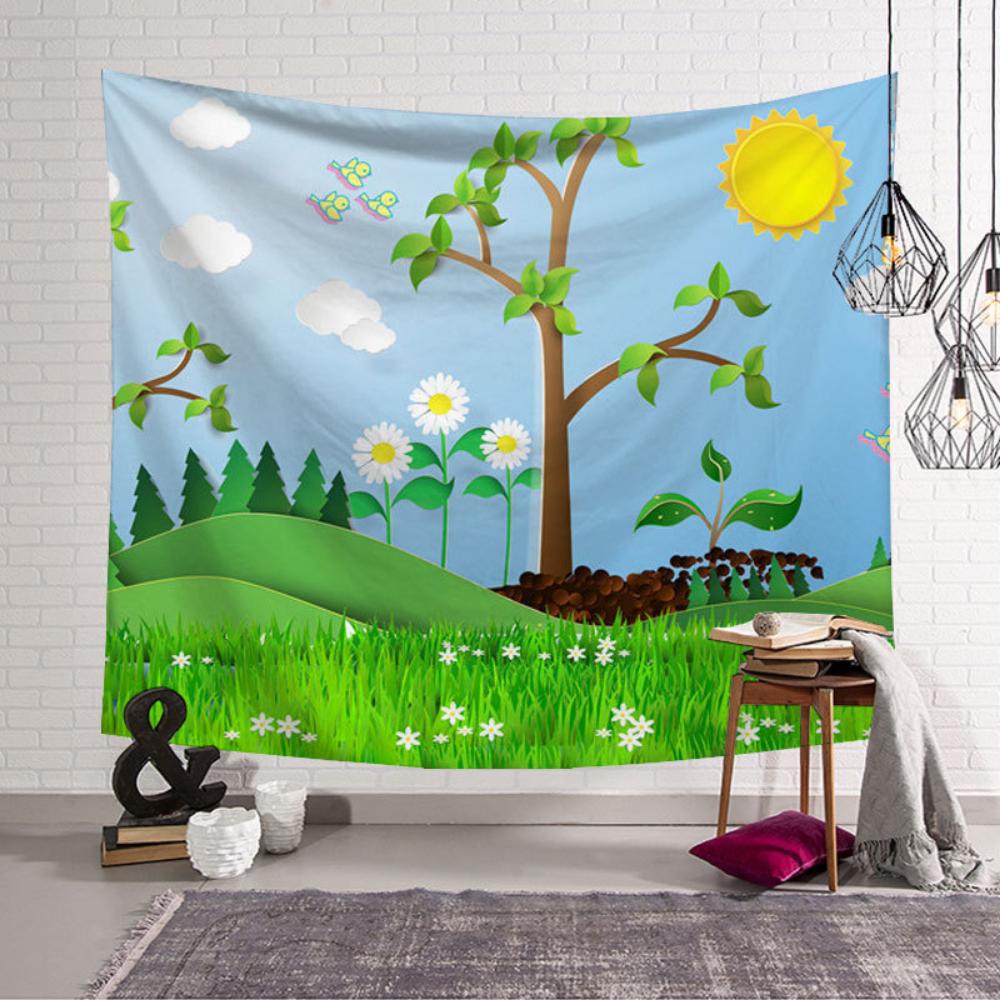 Декоративный дизайн печати гобелен для спальни скандинавский фон ткань гостиная гобелен комната подвесная ткань