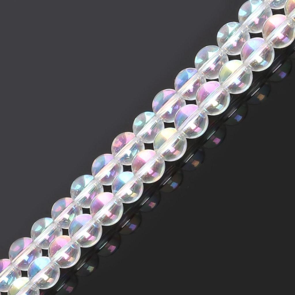 Высокое качество глянцевые прозрачные стеклянные бусины кристальные гладкие круглые бусины для изготовления ювелирных украшений DIY браслет ожерелье серьги