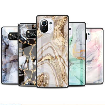 Чехол из мраморного стекла для Xiaomi Poco X3 NFC 11 Lite 11T F3 M3 для Redmi Note 11 10 9 8 Pro 10S 9S 9A 9C, чехол для телефона