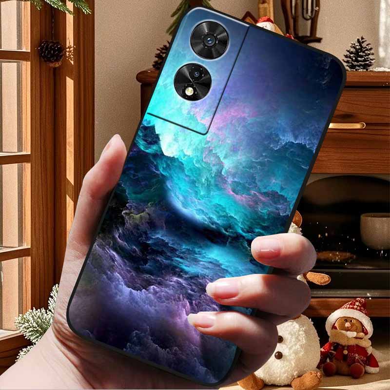 Для чехла TCL 505 Мягкая силиконовая задняя крышка из ТПУ для телефона TCL 505 Милый расписной кот Чехол Coque Funda для оболочки TCL505 Крутой