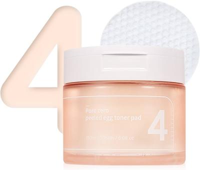 No.4 Pore Zero Peeled Egg Toner Pad, увлажняющий, KBeauty, корейская косметика, образец