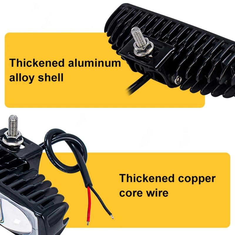 Universal New Auper-Concentrated Forklift LED Straight Warning Light High-bright Red Light Safety Area Signal Light 12-24V