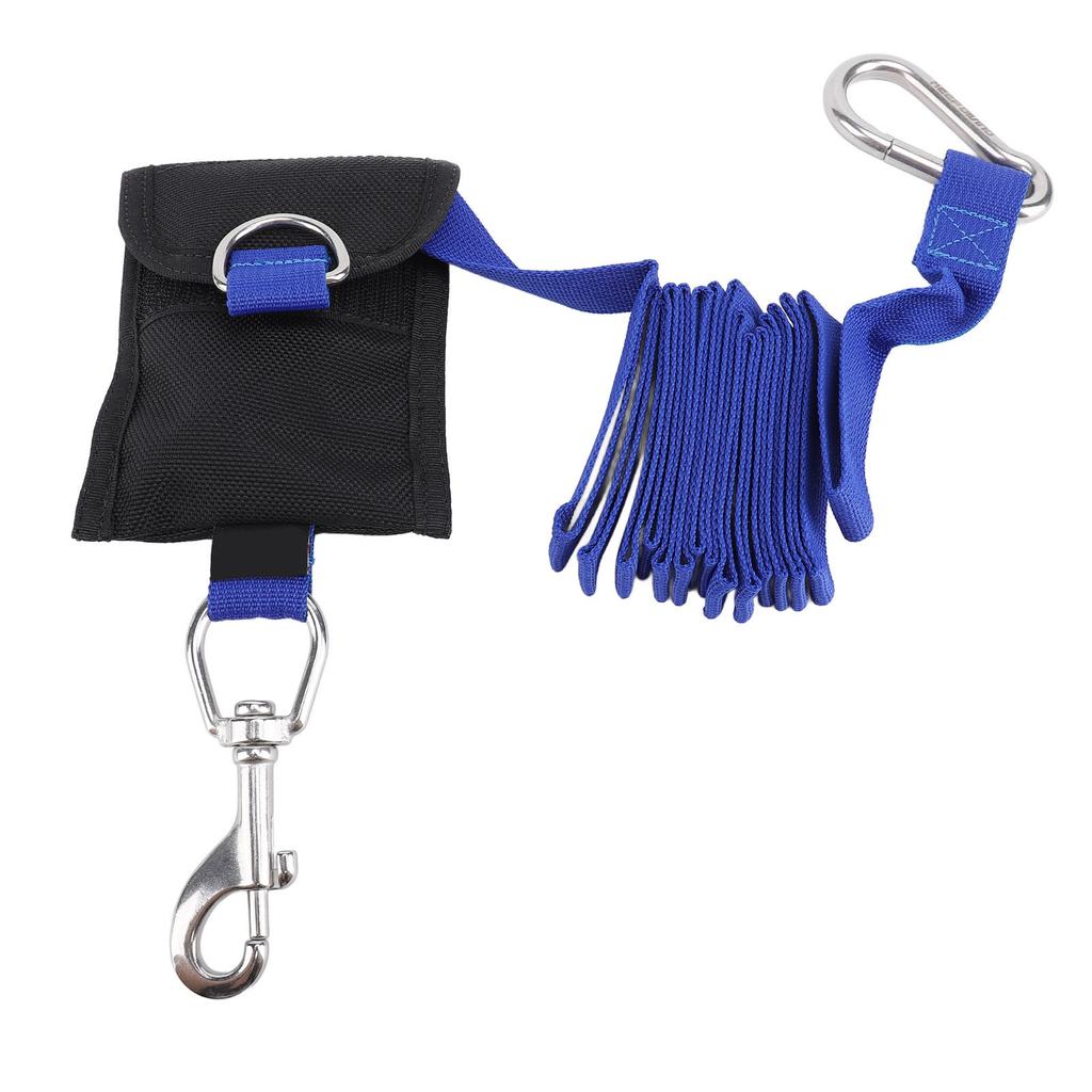Scuba Diving Lanyard 2.6M Nylon BCD Side Mount Anti Lost Strap Underwater Safety Rope with Stainless