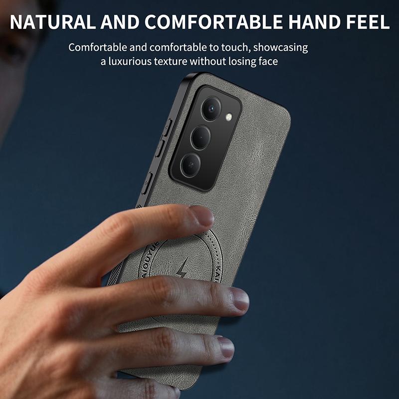 For Xiaomi Redmi 15 5G (Global) (169mm) Magnetic Case WANLONFENG SD1 Series Nappa Texture PC TPU Phone Cover