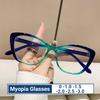 Ultra-Light Near Sight Eyewear Cat Eye Myopia Glasses For Women Fashion Anti Blue Light Computer Eyeglasses Diopter 0 To -3.0