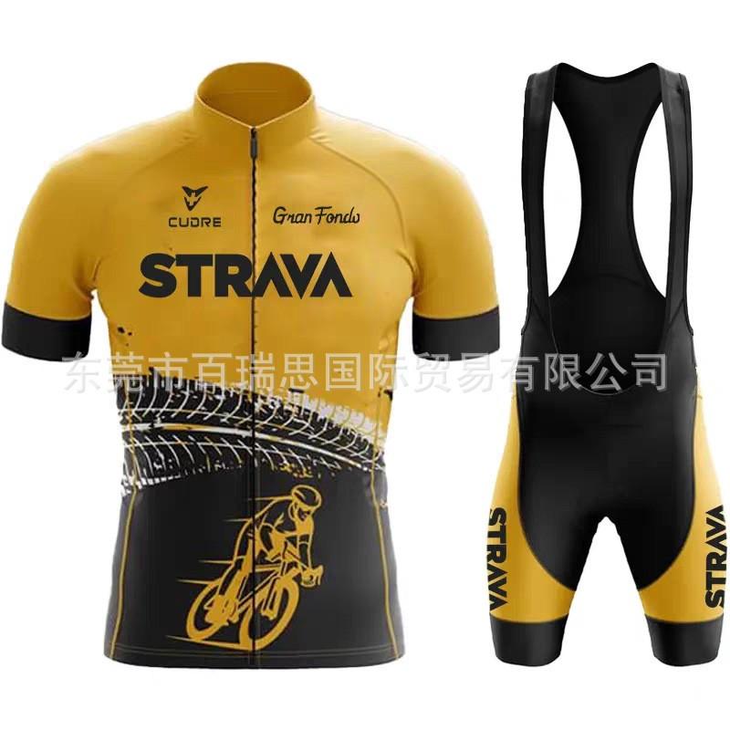 Mens Cycling Jersey Set Short Sleeve Quick Dry Breathable Road Bike Apparel