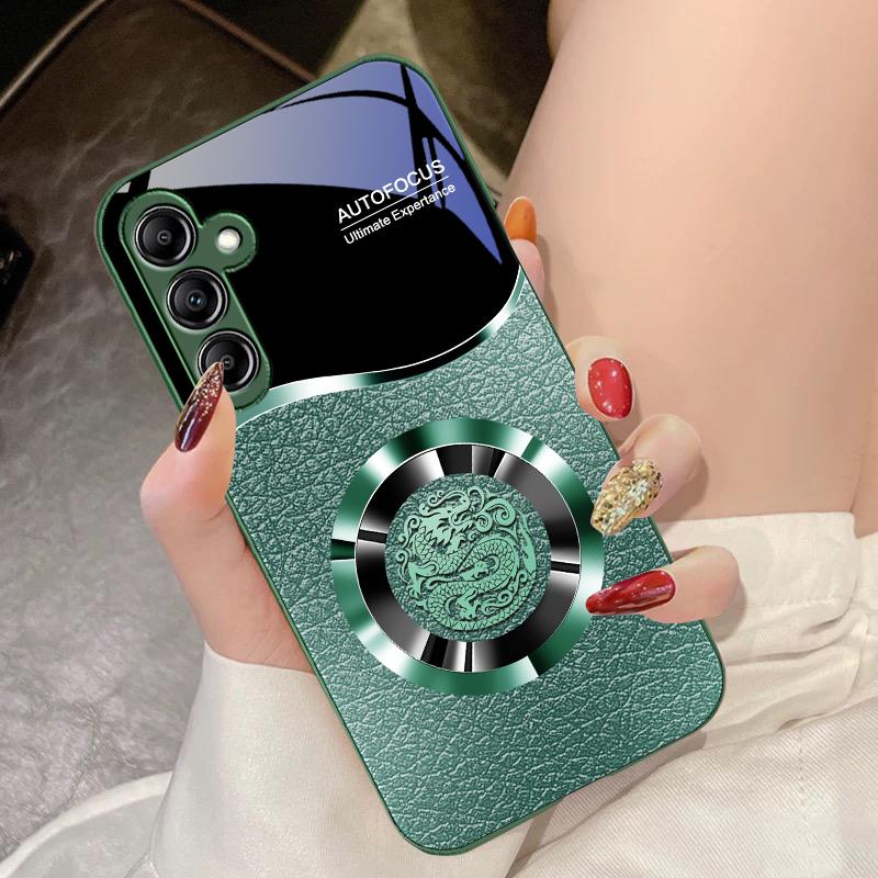 Счастливое кольцо для Samsung Galaxy A14 4G 20 30 52 20S 21S 22 A32 33 34 42 50 51 53 54 70 71 72 73 5G Стеклянный чехол для телефона