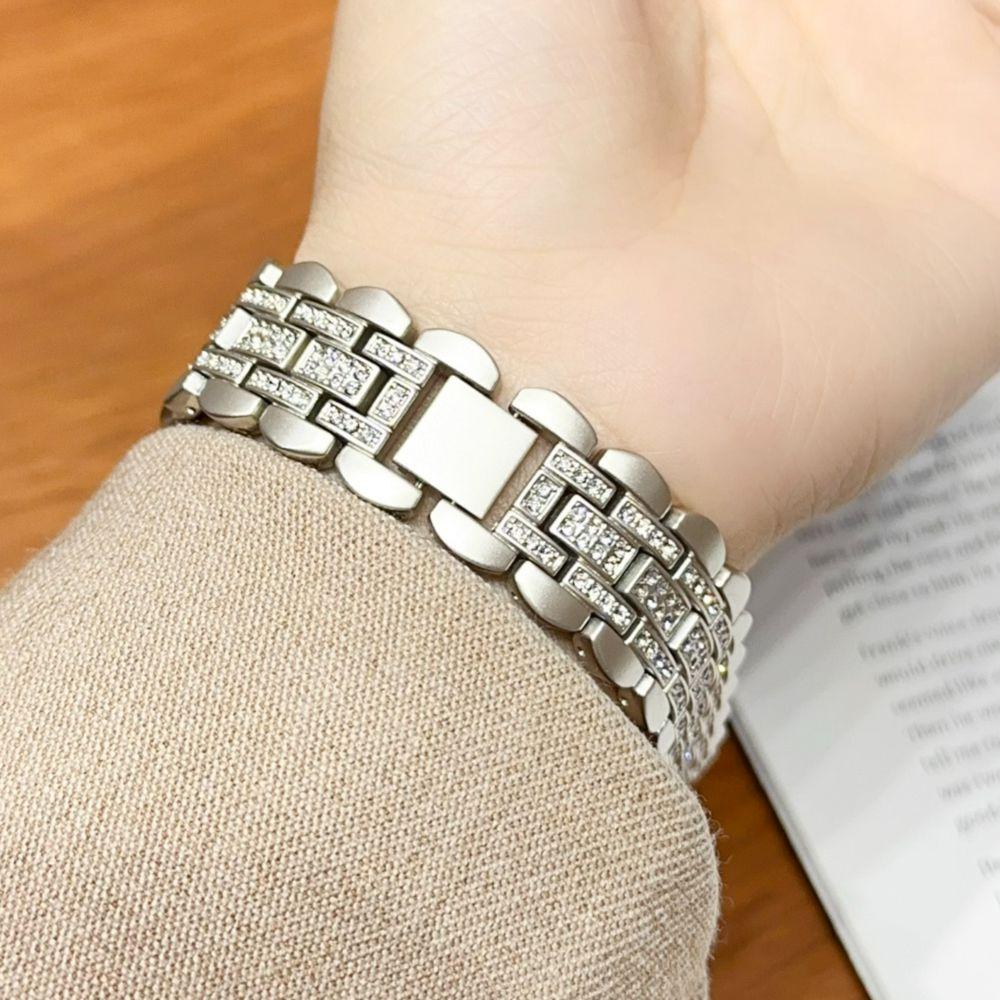 Алмазные ремешки для Apple Watch Band 41 40 46 42 мм Женский роскошный металлический браслет iWatch Ultra S11 10 9 8 7 6 SE 5 38 45 44 мм