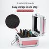 Nail Art High-End 25-Hole Grinding Head Organizer with Portable Aluminum Box