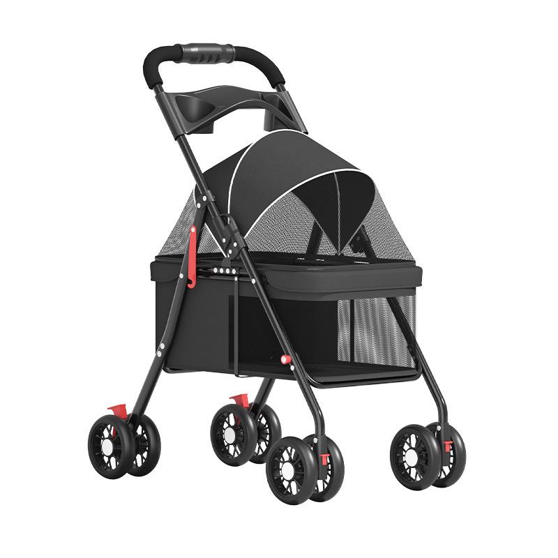 Foldable Pet Stroller for Dogs and Cats - Cross-Border Export