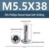 Yigu 304 Phillips Pan Head Self-Tapping Screws M3.9/M4.2 in Stock