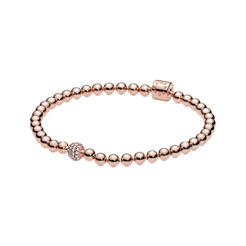 Pandora Beaded Pave Cubic Zirconia Bracelet Women's 588342CZ