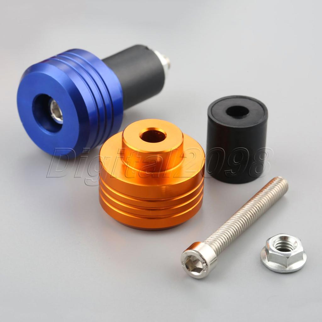 7/8" CNC Motorcycle Handlebars Bar Ends Grips Slider Vibration Heavy Weighted Handlebar Slugs Plug Handle Bar Sliders Dirt