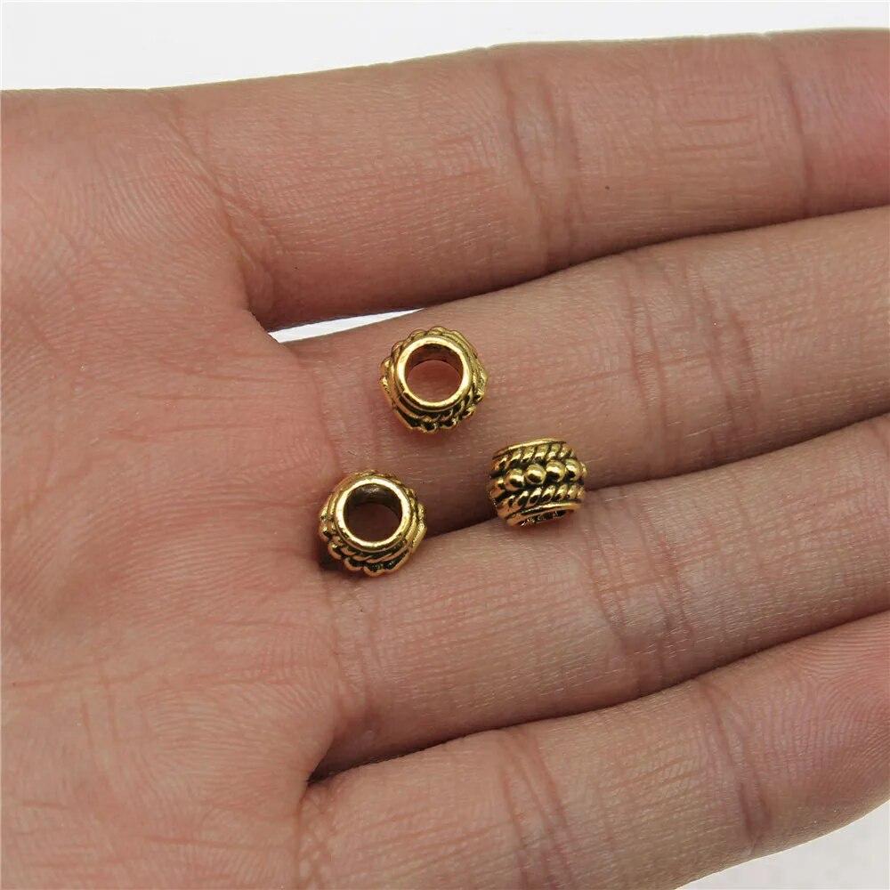 Бусины с большими отверстиями, свободные бусины-разделители, мужские аксессуары, украшения ручной работы для мужчин