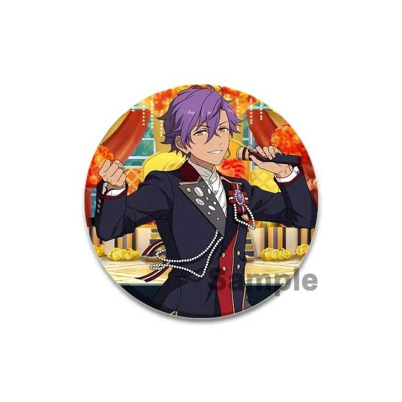 32/44/58mm Ensemble Stars Idol Brooch Round Cartoon Cosplay Badge Adonis Otogari Icons Lapel Pins for Backpack Gift Accessory