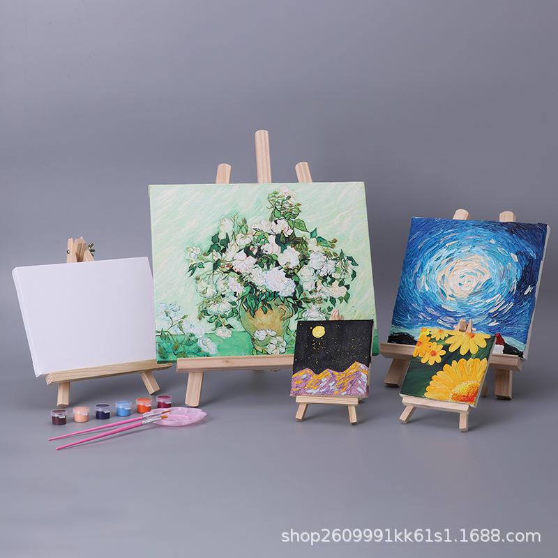 Детский небольшой деревянный настольный мольберт для рисования - идеально подходит для выставок произведений искусства в детском саду