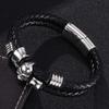 Punk Genuine Leather Skull Men Bracelets & Bangles Clasp Wristband Punk Jewelry Gift