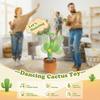 Funny Dancing Cactus Plush Toy Repeats What You Say with LED Lights and Music Interactive Stuffed Toy for Baby Toddlers