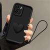 Для Motorola Edge 50 Fusion Moto G75 G55 G35 G85 G84 G22 G14 G04 G54 чехол для телефона Love Heart Hnad Chain Cover со шнурком