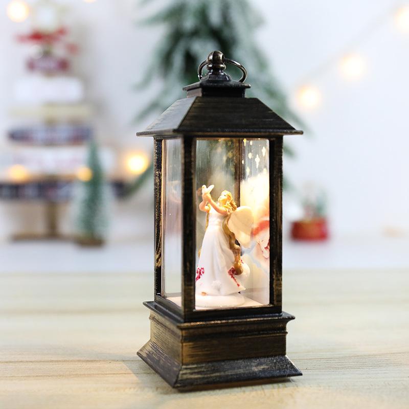 Christmas Santa Claus Crystal Lantern & Ornament