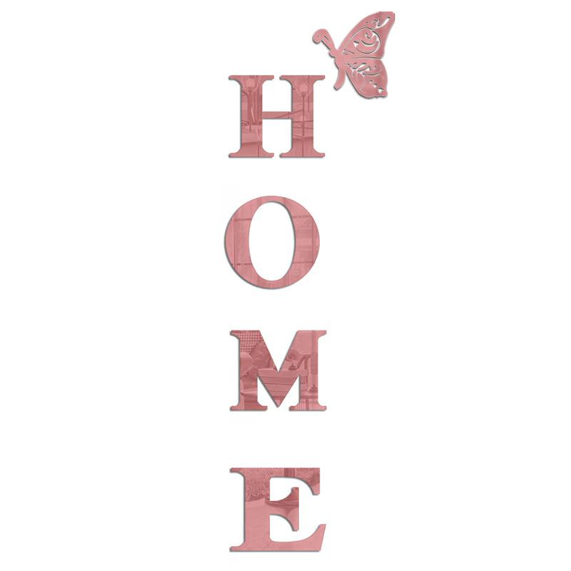 1 комплект акриловая 3D самоклеящаяся наклейка на стену с семейным слоганом, сделай сам, зеркальный домашний декор HOME, съемный английский алфавит