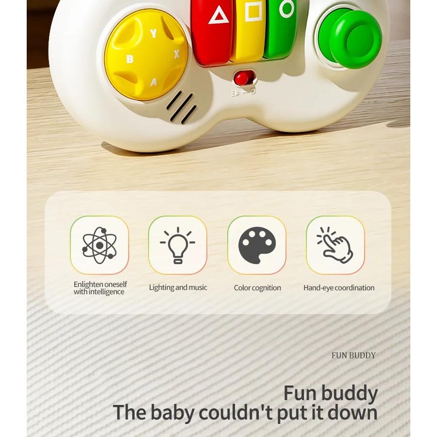 Световые и музыкальные развивающие доски для малышей, сенсорные игры Монтессори, кнопки, имитация контроллера, камера, пианино, образовательная дорожная игрушка, подарок