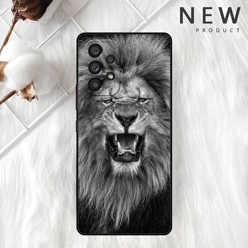 Чехол с изображением волка и льва для Samsung Galaxy A54 A52 A14 5G A53 A12 A13 A71 A23 A34 A33 A21s