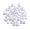 48x White Foam Balls Round Crafting Art Projects Sphere Polystyrene for Celebration