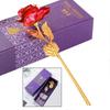 24K Gold Forever Rose Artificial Dipped Flower Valentine's Day Gift for Her Red