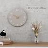 Fuji Boeki Quiet Wall Clock Nordic Interior Diameter 28cm Mokumo Width 28Depth 3.5Height Gray 42116
